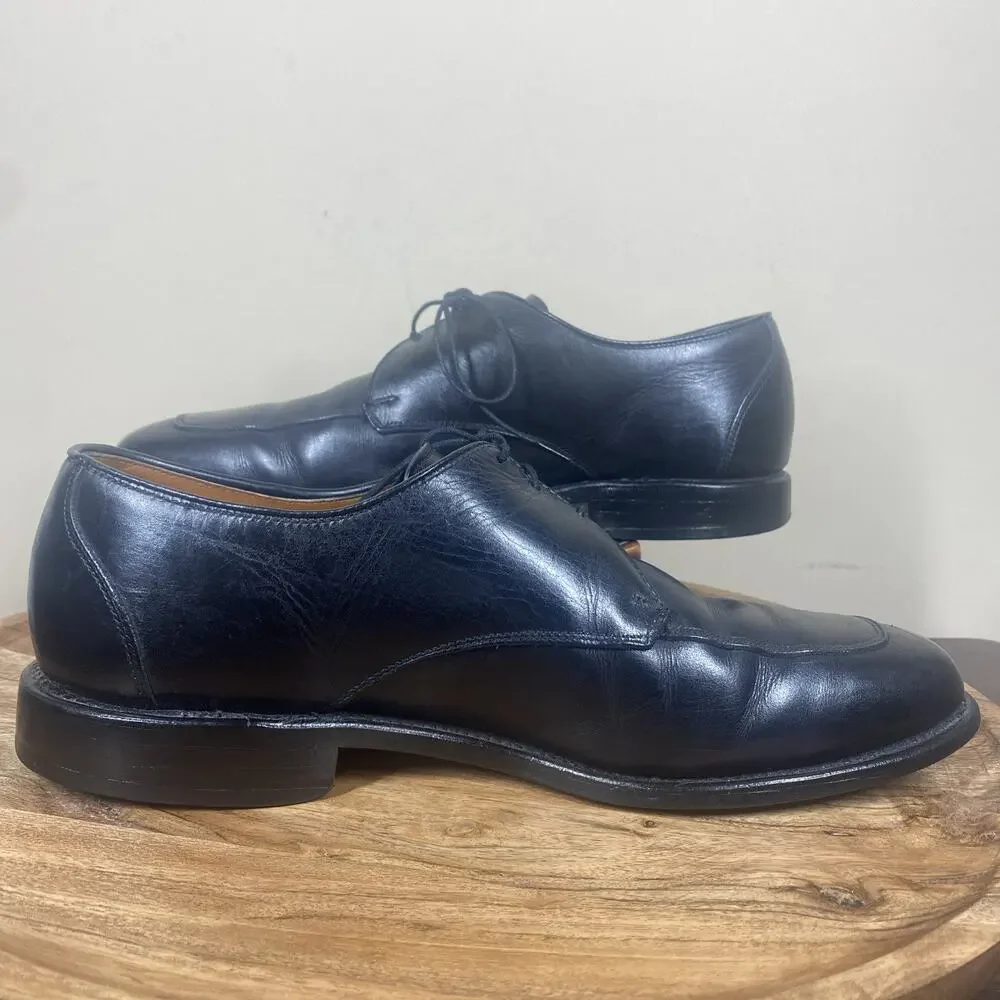 Allen Edmonds Burton Mens Black Size 9.5 Leather Oxford Dress Shoes